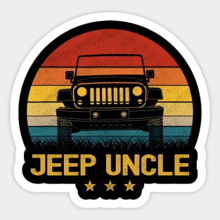Vintage Jeep Jeep Uncle Jeep men Jeeps Lover Sticker